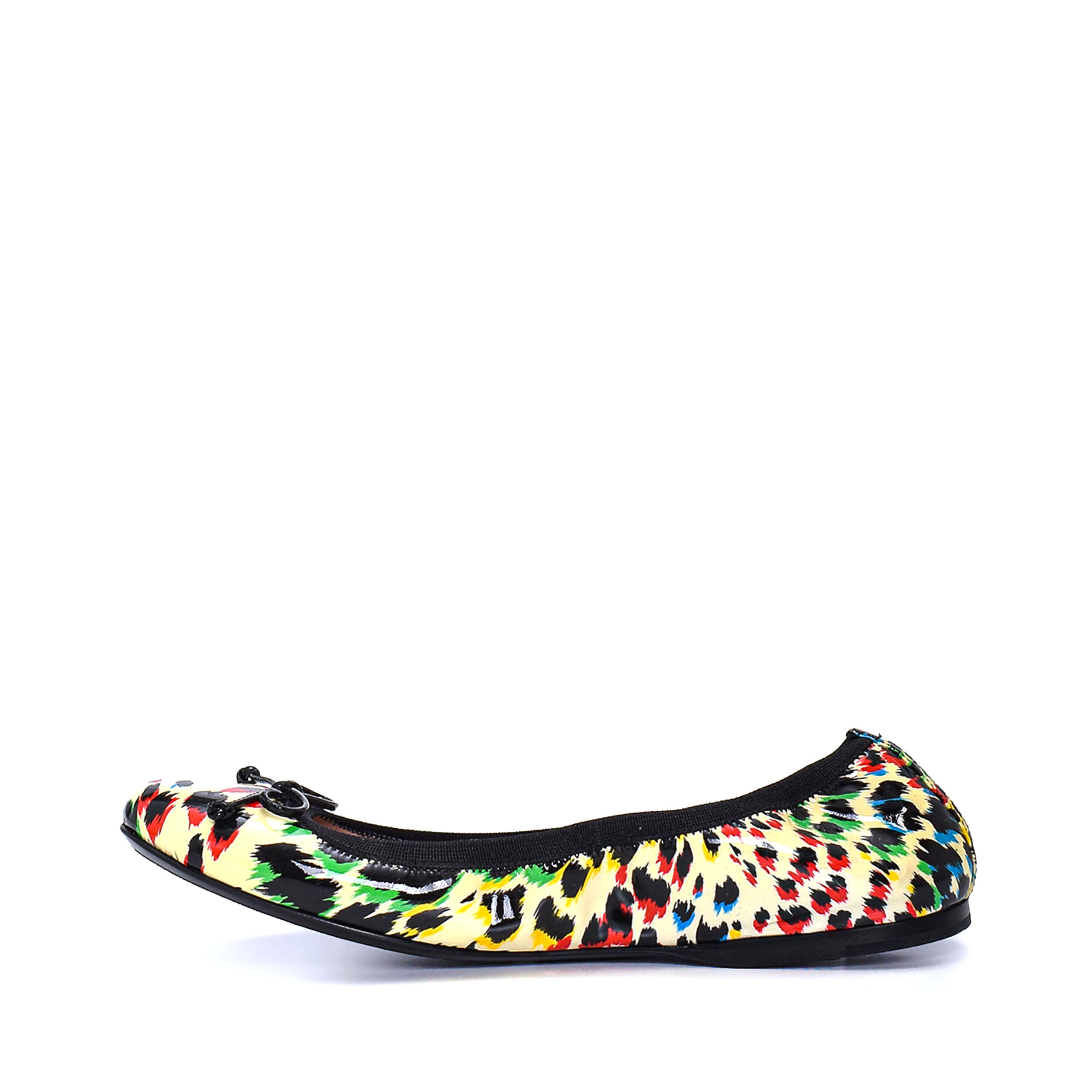 Miu Miu - Multicolor Patent Leather Ribbon Flats